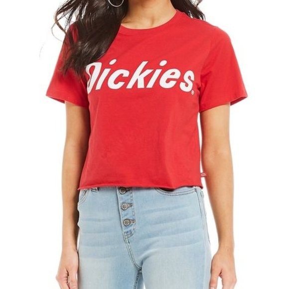 NWT - DICKIES - Red Crop Short Sleeve Graphic Logo - Picture 3 of 4
